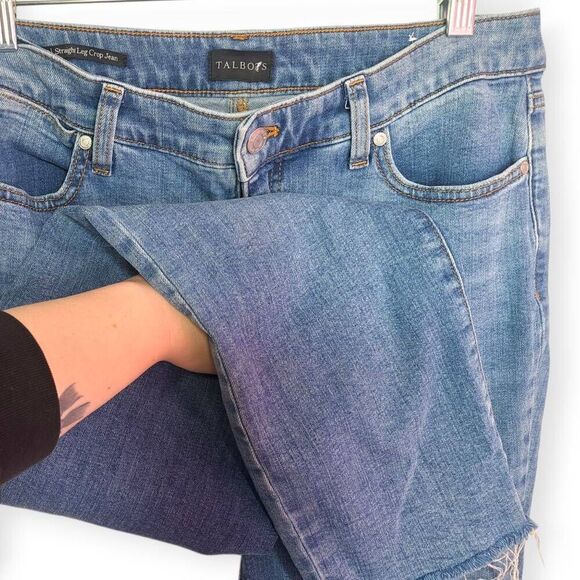 Talbots Women's Crop Straight Leg Jeans Lenox Wash size 10 - Picture 5 of 9